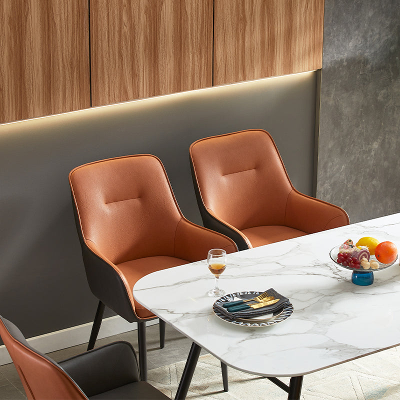 2 St¨¹ck Ofcasa zweifarbig gen?ht Kunstleder Esszimmerstuhl gepolstert Sessel Ofcasafurniture DE