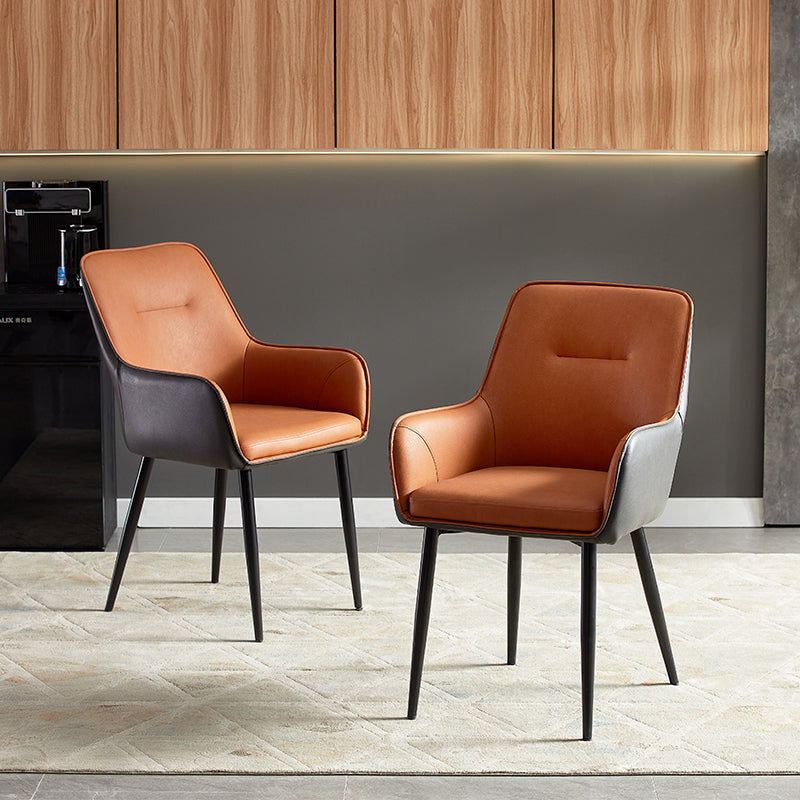 2 St¨¹ck Ofcasa zweifarbig gen?ht Kunstleder Esszimmerstuhl gepolstert Sessel Ofcasafurniture DE