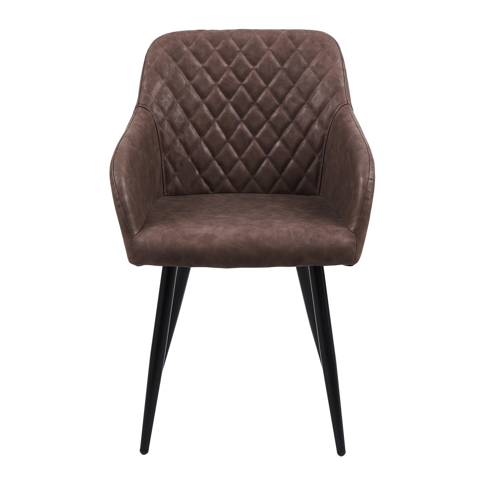 Cadeiras de jantar com braços Frazer Diamond [Conjunto de 2] [Couro Pu]