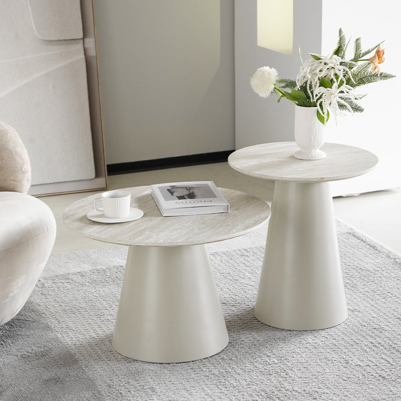 Mesa de Apoio Tottie Sleek [Travertino] [45 cm]