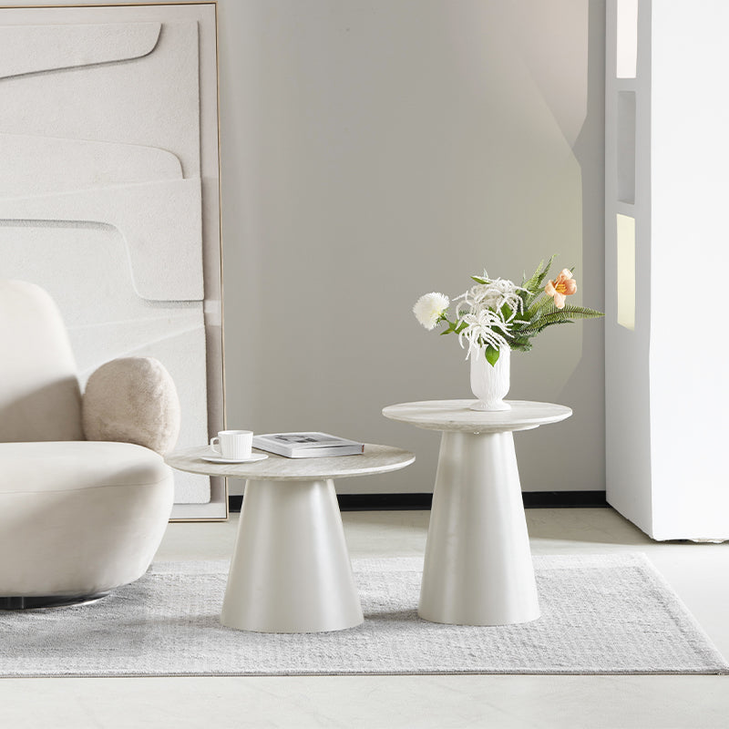 Mesa de apoio Tottie Sleek [travertino] [45 cm]