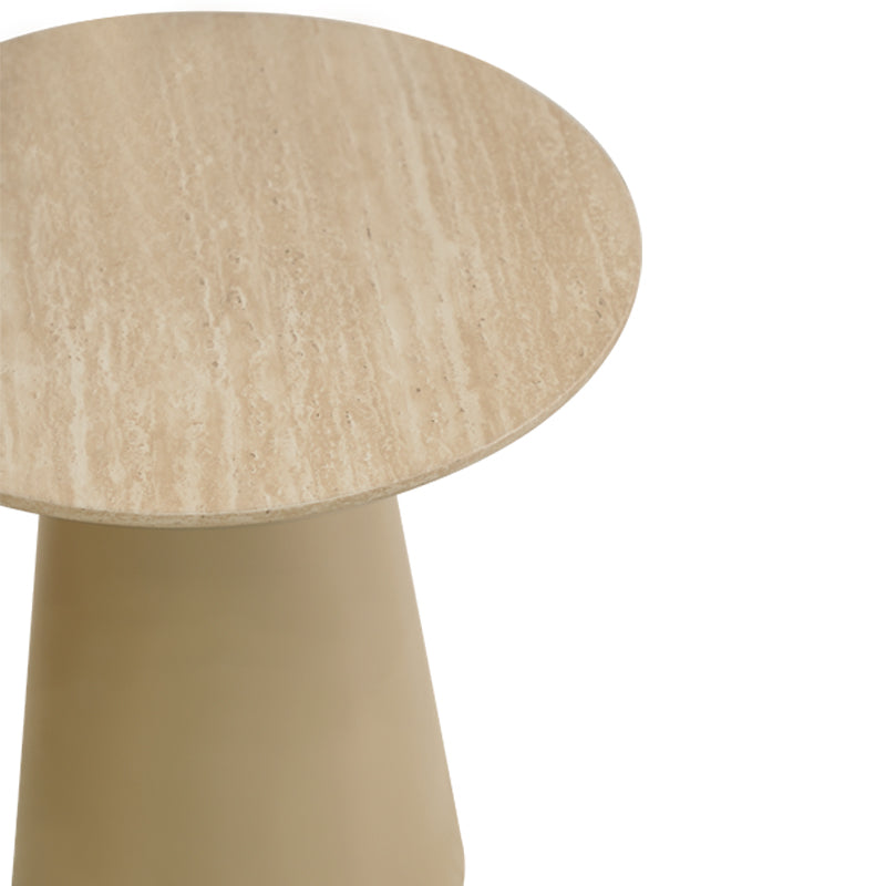 Mesa de Apoio Tottie Sleek [Travertino] [45 cm]