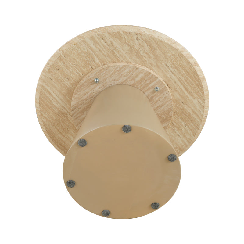 Mesa de Apoio Tottie Sleek [Travertino] [45 cm]