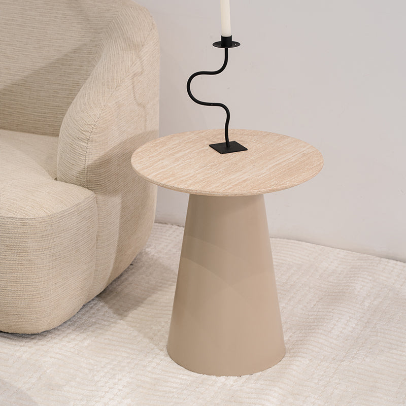 Mesa de Apoio Tottie Sleek [Travertino] [45 cm]