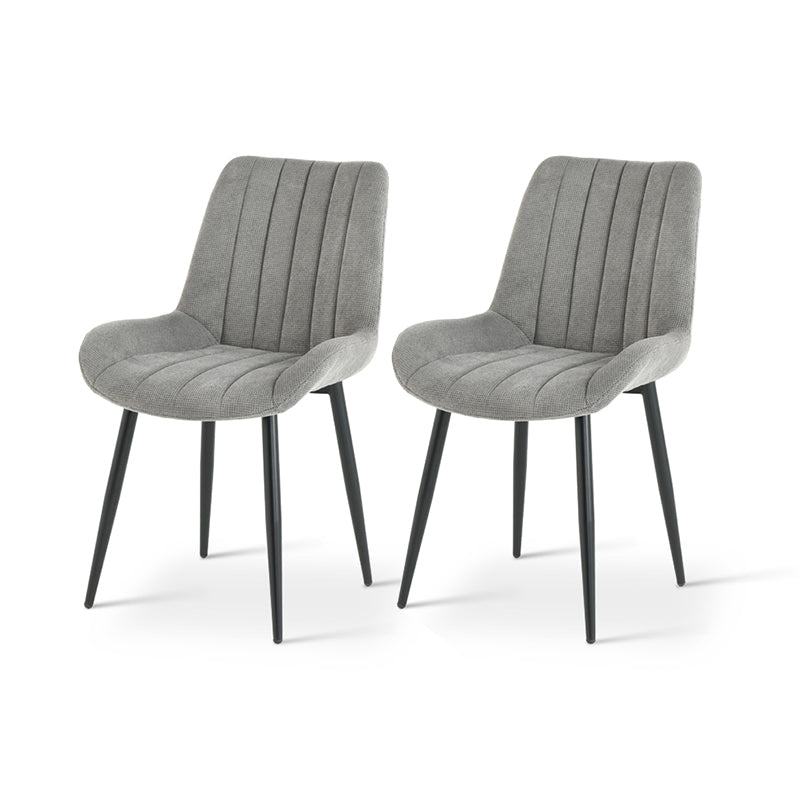 Conjunto de cadeiras em linho para sala de jantar contemporânea