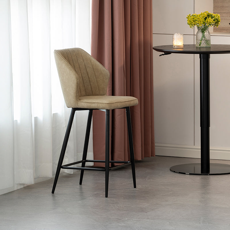 Cadeira de Bar Aleena [Conjunto de 2] [Pele Sintética] [65 cm]