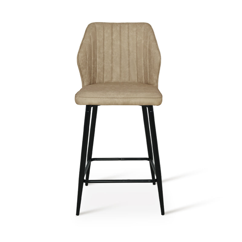 Cadeira de Bar Aleena [Conjunto de 2] [Pele Sintética] [65 cm]