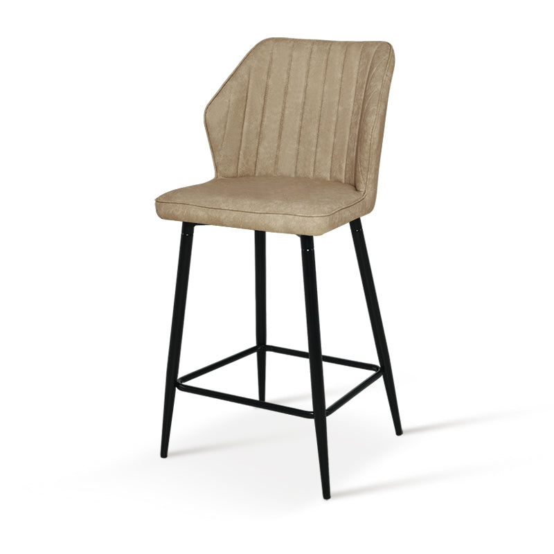 Cadeira de Bar Aleena [Conjunto de 2] [Pele Sintética] [65 cm]