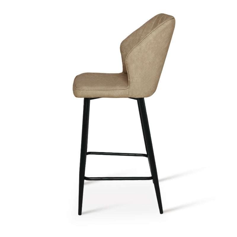 Cadeira de Bar Aleena [Conjunto de 2] [Pele Sintética] [65 cm]