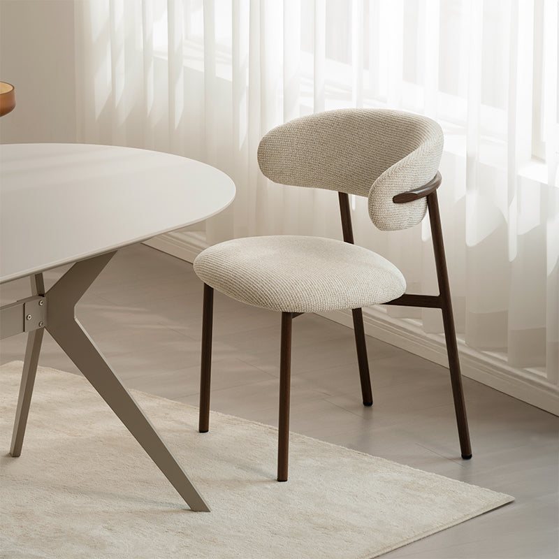 Cadeiras de jantar Zahra S [Conjunto de 2] [Tecido Linho] [⌀ 2.5 cm]