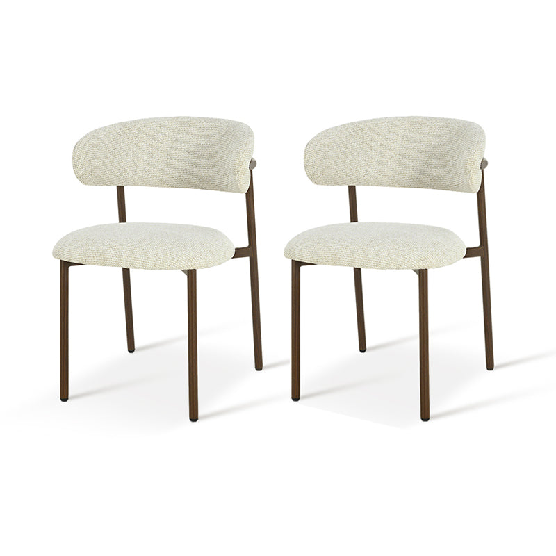 Cadeiras de jantar Zahra S [Conjunto de 2] [Tecido Linho] [⌀ 2.5 cm]