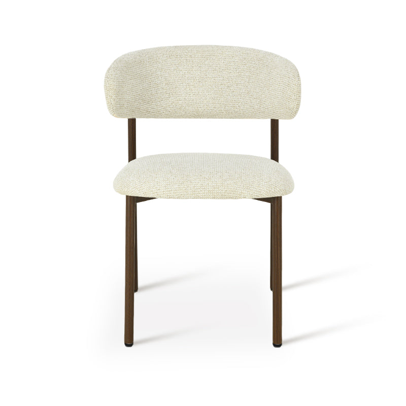 Cadeiras de jantar Zahra S [Conjunto de 2] [Tecido Linho] [⌀ 2.5 cm]