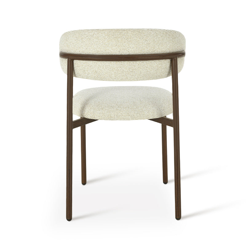 Cadeira de Jantar Zahra S [Conjunto de 2] [Tecido em linho] [⌀ 2.5 cm]