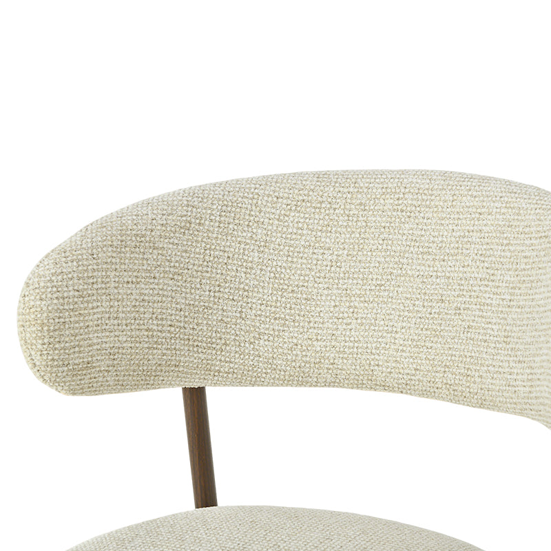 Cadeiras de jantar Zahra S [Conjunto de 2] [Tecido Linho] [⌀ 2.5 cm]