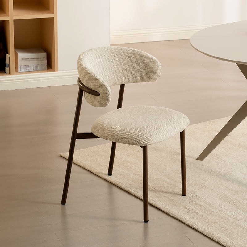 Cadeiras de jantar Zahra S [Conjunto de 2] [Tecido Linho] [⌀ 2.5 cm]