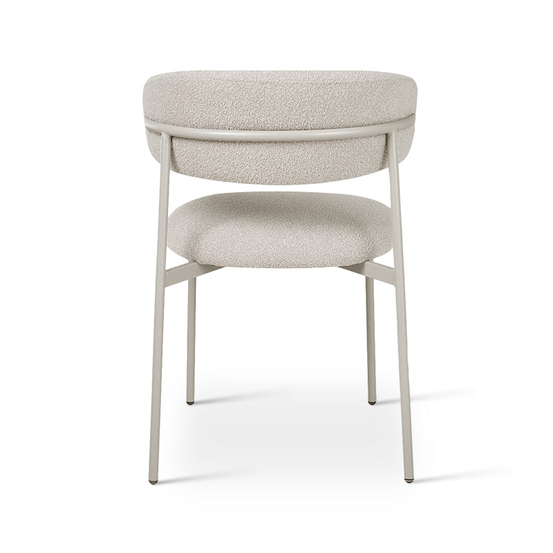 Cadeiras de jantar Zahra [Conjunto de 2] [Branco] [bouclé]