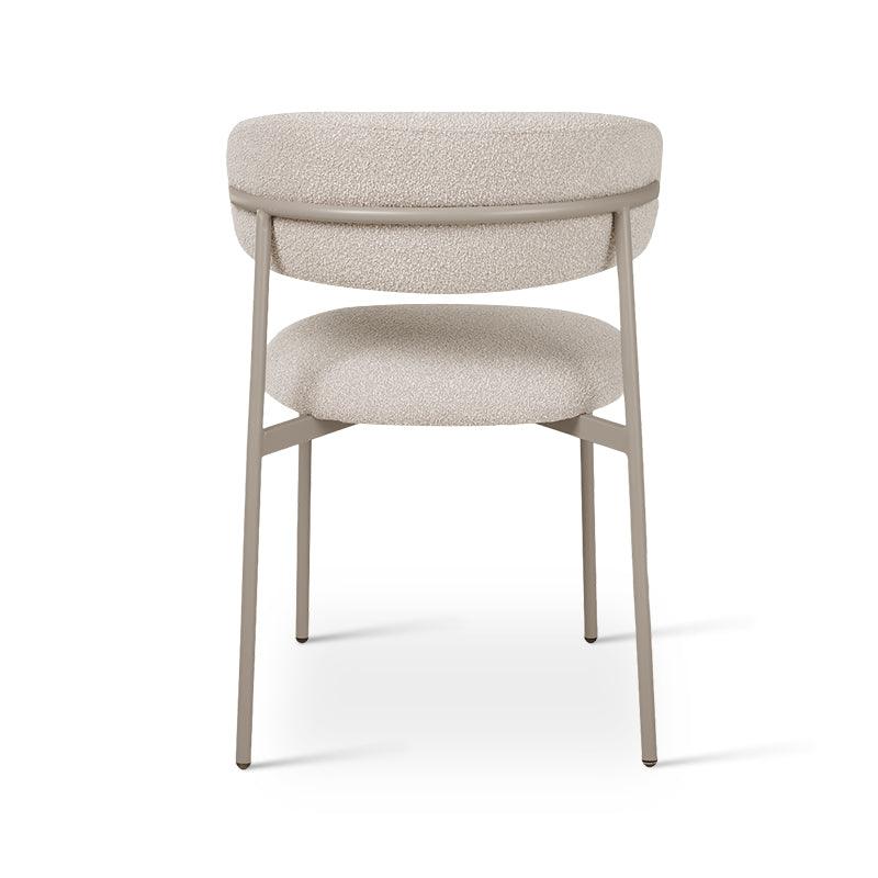 Cadeiras de jantar Zahra [Conjunto de 2] [Branco] [bouclé]