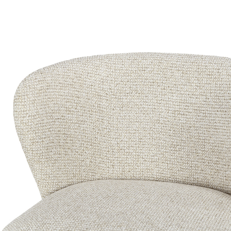 Cadeira de Bar Alta Karin [Conjunto de 2] [Tecido bouclette e linho] [65 cm]