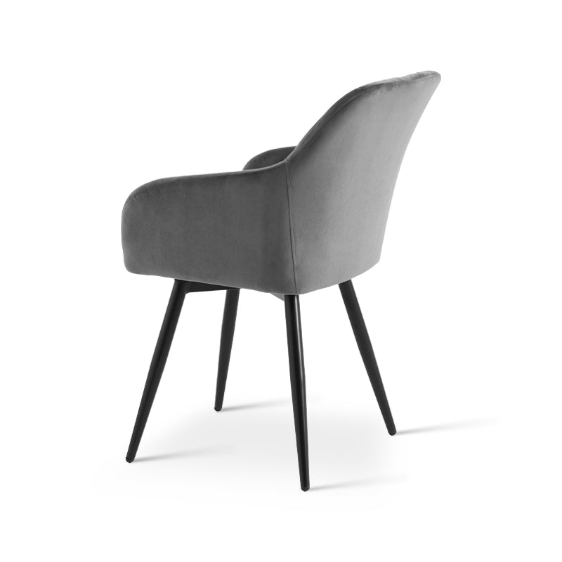 Cadeiras de jantar com braços Frazer Diamond [Conjunto de 2] [Veluda][Rotação de 360 Graus]