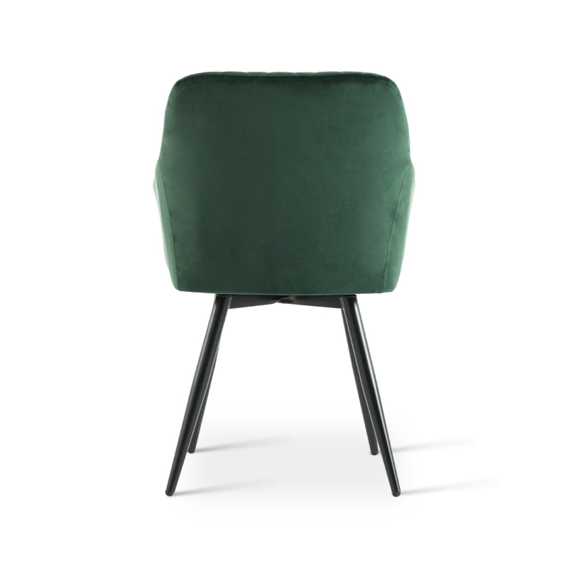 Cadeiras de jantar com braços Frazer Diamond [Conjunto de 2] [Veluda][Rotação de 360 Graus]
