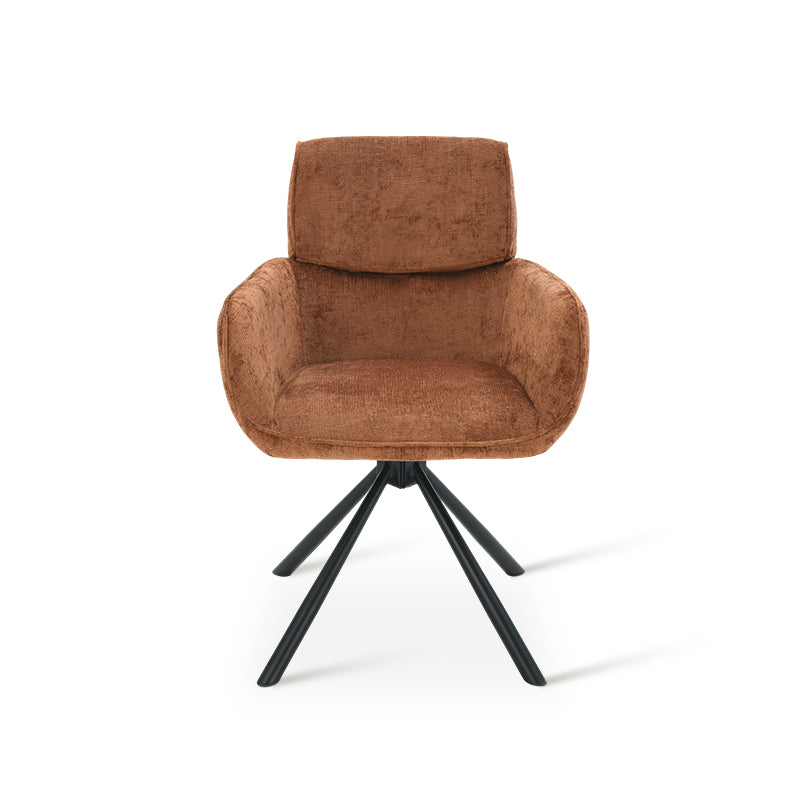 Poltrona Elara [Conjunto de 2] [Chenille] [Placa giratória de 360 graus]