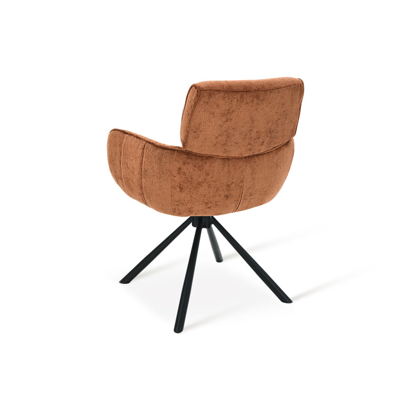 Poltrona Elara [Conjunto de 2] [Chenille] [Placa giratória de 360 graus]