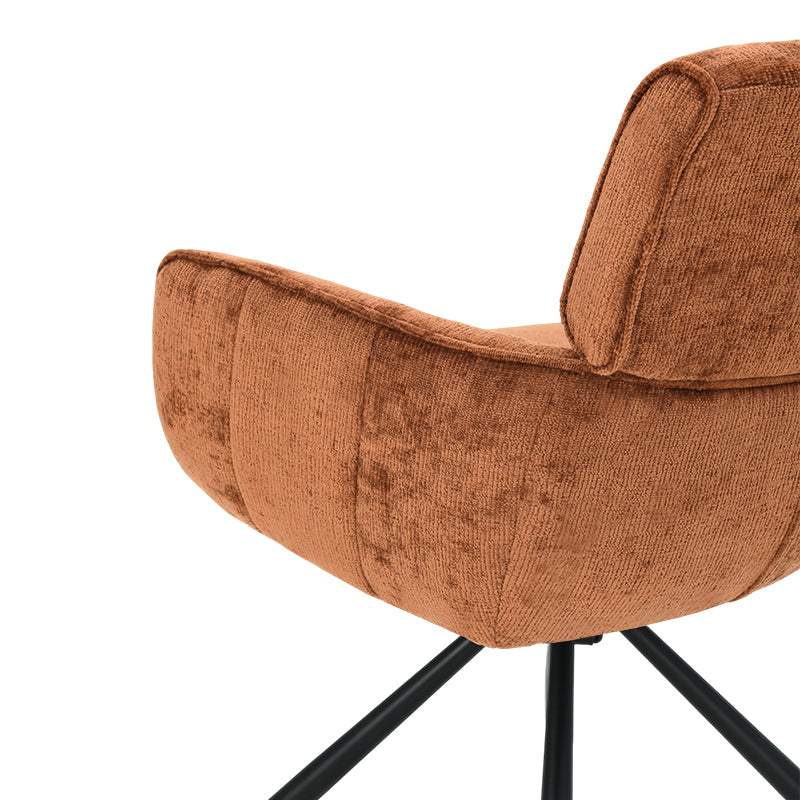 Poltrona Elara [Conjunto de 2] [Chenille] [Placa giratória de 360 graus]