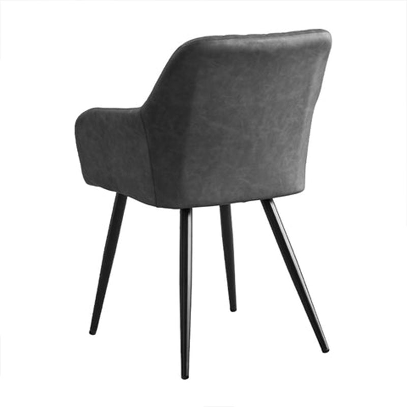 Cadeiras de jantar com braços Frazer Diamond [Conjunto de 2] [Couro Pu]