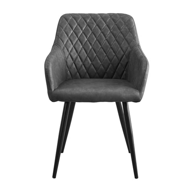 Cadeiras de jantar com braços Frazer Diamond [Conjunto de 2] [Couro Pu]