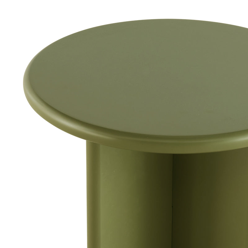 Conjunto de Mesas de Apoio Redondas Fosco Aine Chelsea [Verde e Bege]