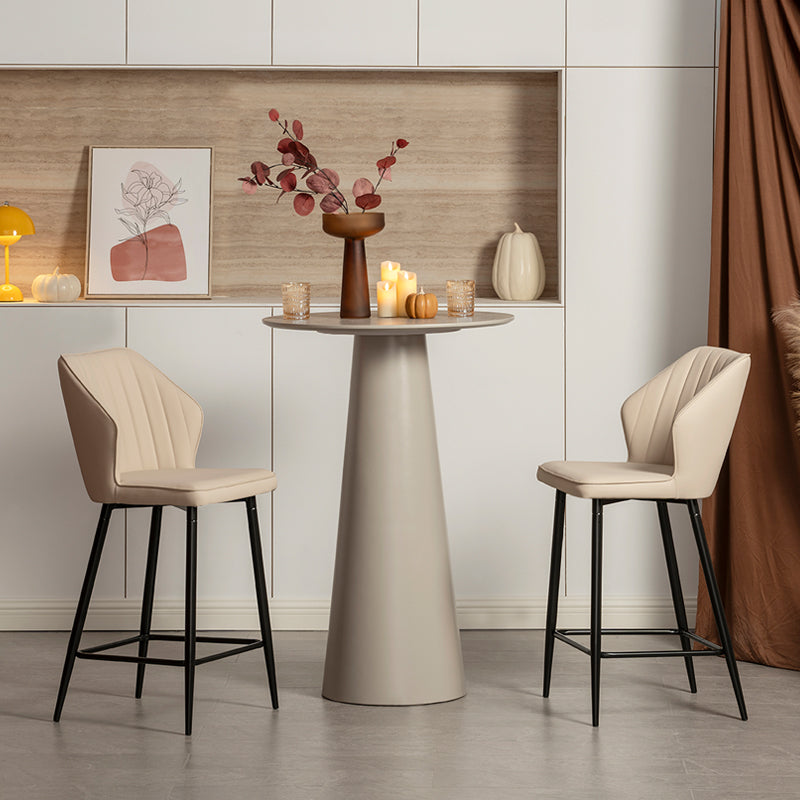 Cadeira de Bar Aleena [Conjunto de 2] [Pele Sintética] [65 cm]