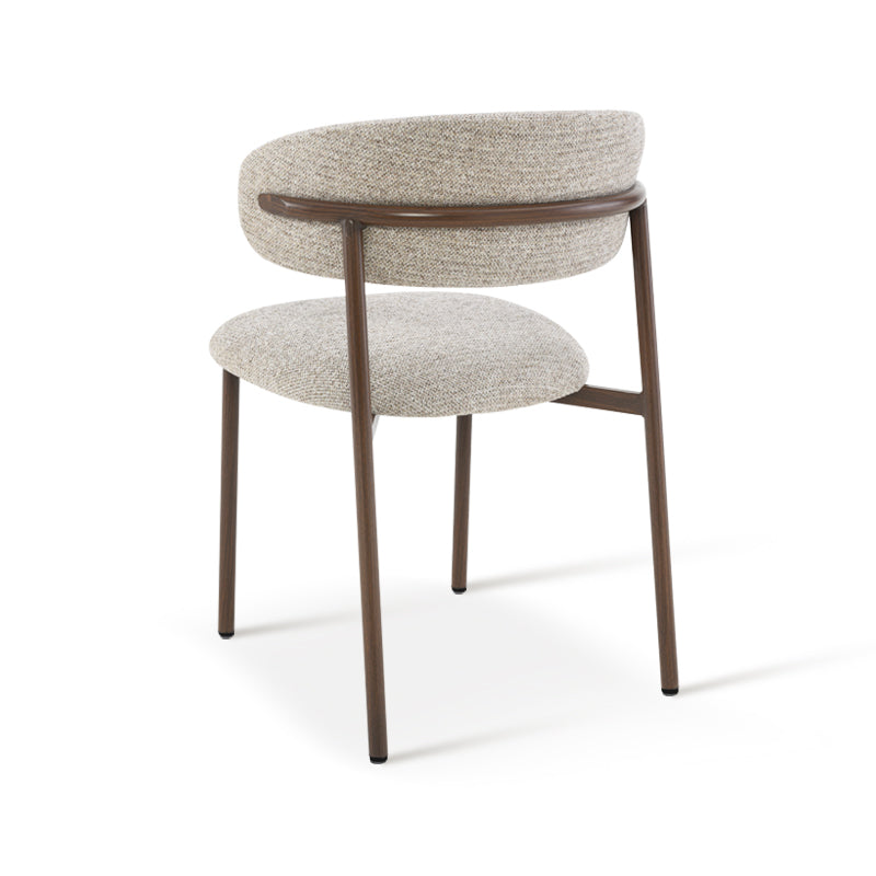 Cadeiras de jantar Zahra S [Conjunto de 2] [Tecido Linho] [⌀ 2.5 cm]