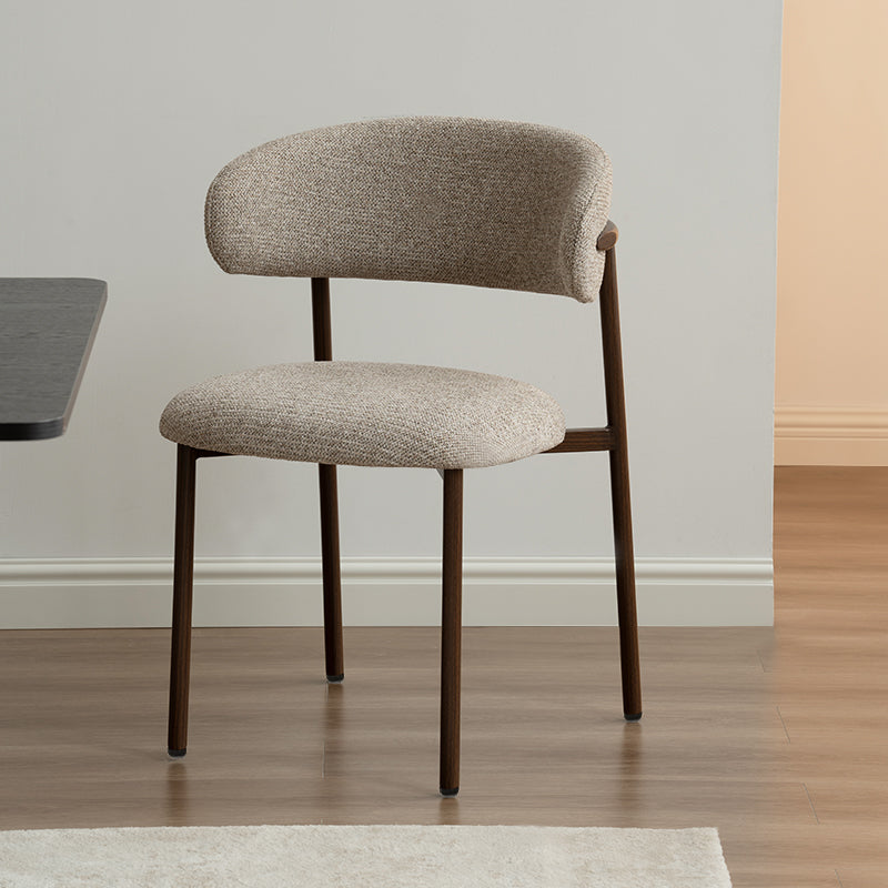 Cadeiras de jantar Zahra S [Conjunto de 2] [Tecido Linho] [⌀ 2.5 cm]