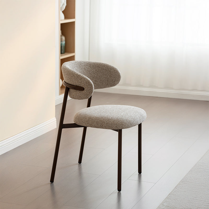 Cadeiras de jantar Zahra S [Conjunto de 2] [Tecido Linho] [⌀ 2.5 cm]