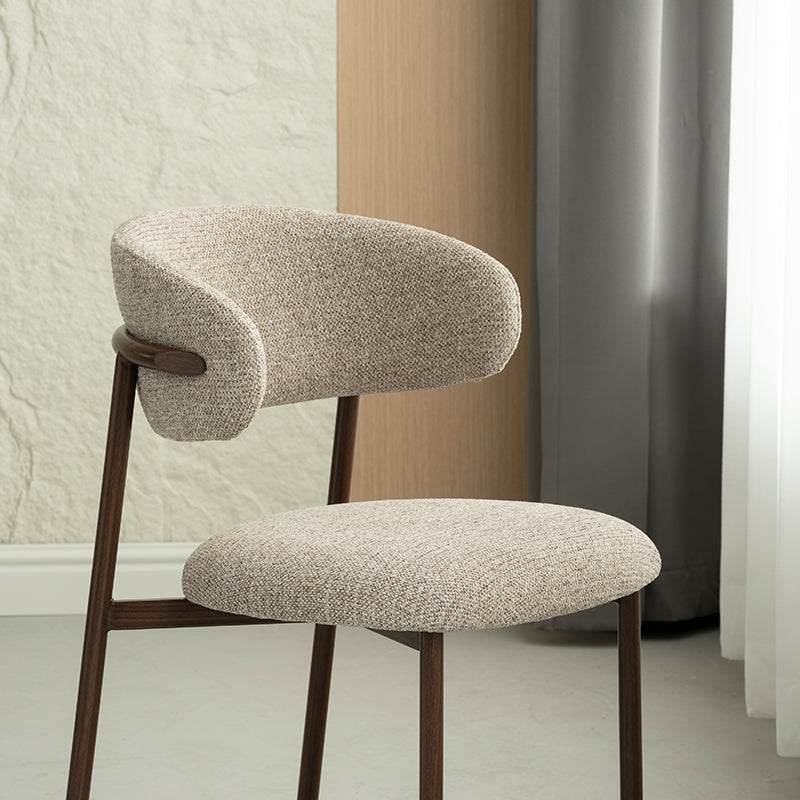 Cadeiras de jantar Zahra S [Conjunto de 2] [Tecido Linho] [⌀ 2.5 cm]