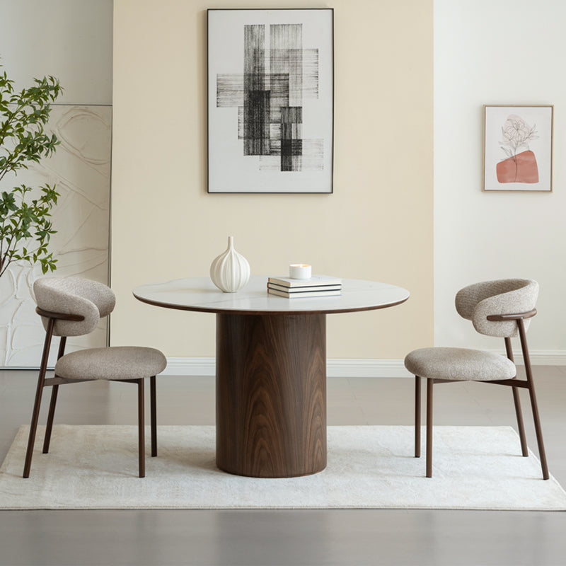 Cadeiras de jantar Zahra S [Conjunto de 2] [Tecido Linho] [⌀ 2.5 cm]