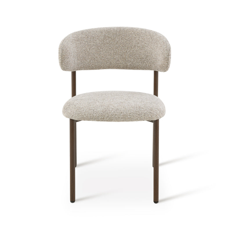 Cadeiras de jantar Zahra S [Conjunto de 2] [Tecido Linho] [⌀ 2.5 cm]