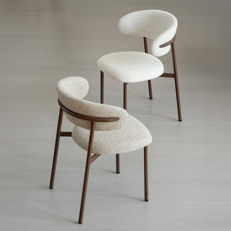 Cadeiras de jantar Zahra S [Conjunto de 2] [Tecido Linho] [⌀ 2.5 cm]