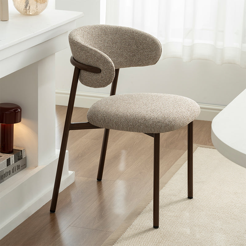 Cadeira de Jantar Zahra S [Conjunto de 2] [Tecido em linho] [⌀ 2.5 cm]