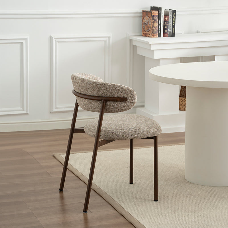 Cadeira de Jantar Zahra S [Conjunto de 2] [Tecido em linho] [⌀ 2.5 cm]