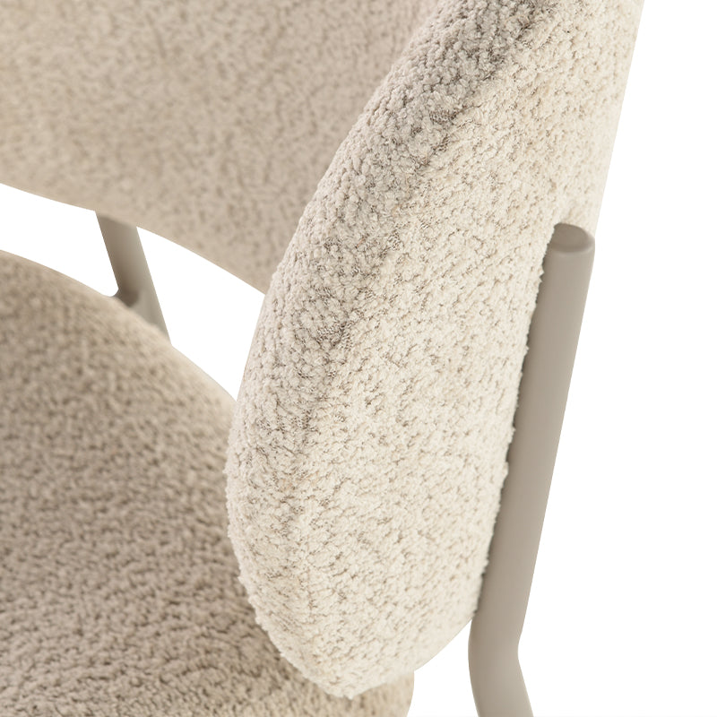 Cadeiras de jantar Hadley [conjunto de 2] [bege] [tecido Bouclette]