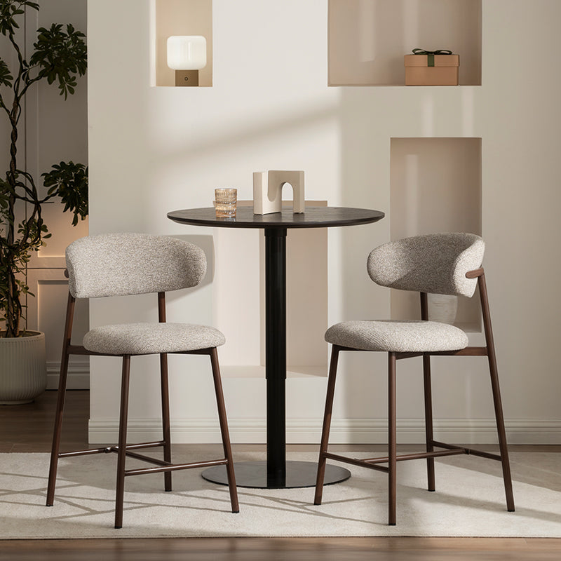 Banqueta de Bar Zahra S [Conjunto de 2] [Tecido de linho] [65 cm]