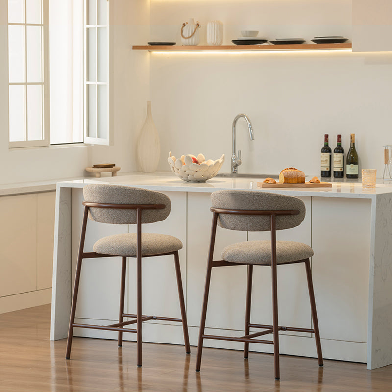 Banqueta de Bar Zahra S [Conjunto de 2] [Tecido de linho] [65 cm]