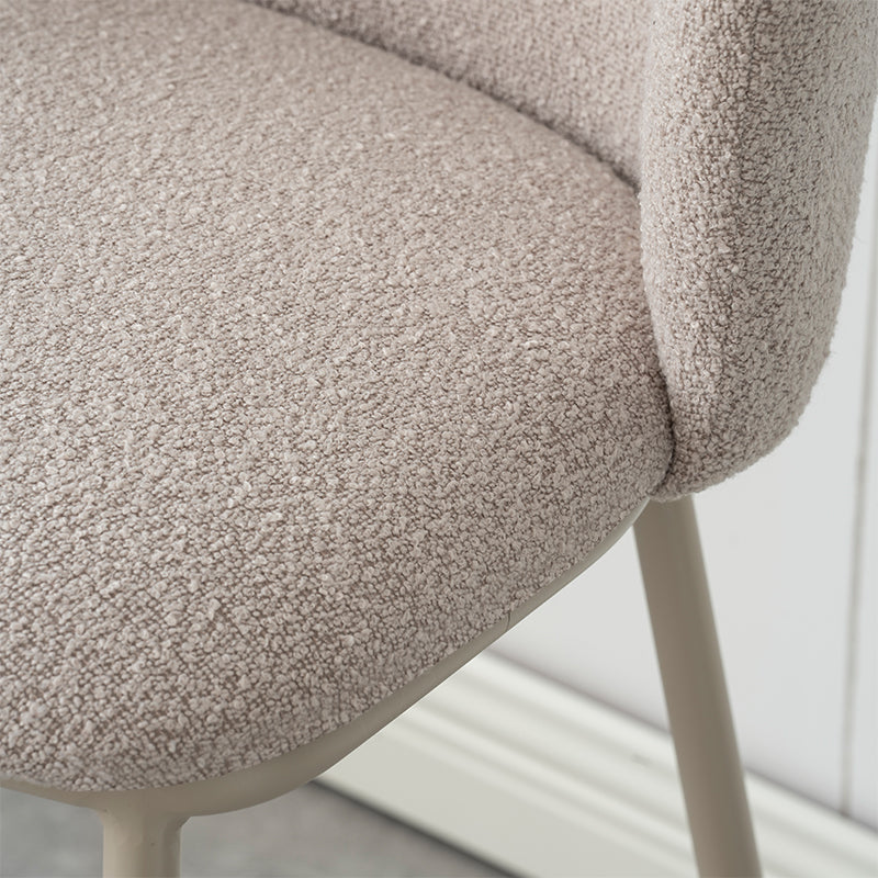 Cadeira de Bar Alta Karin [Conjunto de 2] [Tecido bouclette e linho] [65 cm]