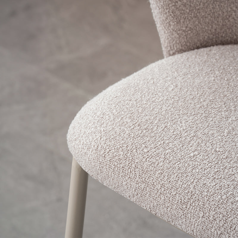 Cadeira de Bar Alta Karin [Conjunto de 2] [Tecido bouclette e linho] [65 cm]