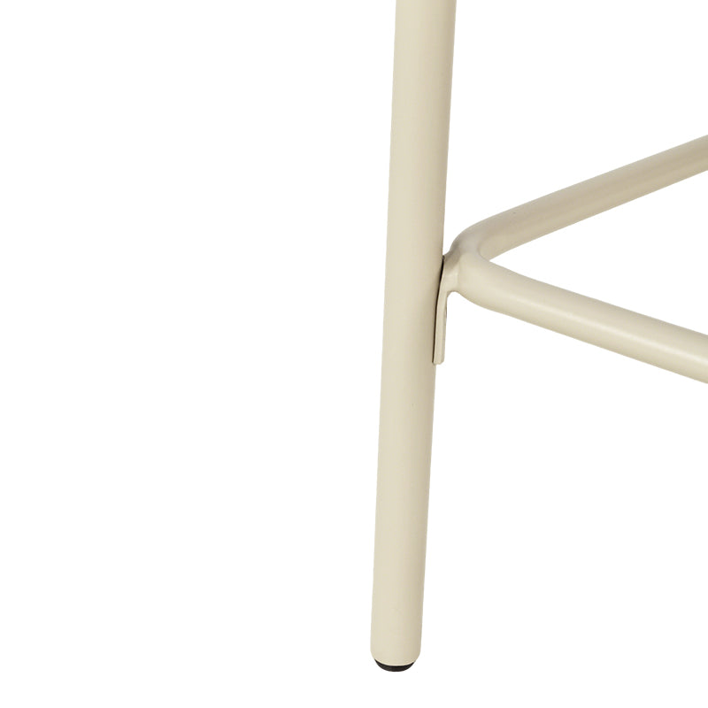 Cadeira de Bar Alta Karin [Conjunto de 2] [Tecido bouclette e linho] [65 cm]