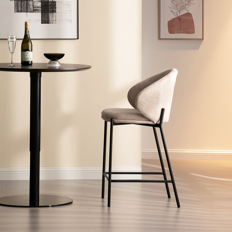 Taburetes de barra Bard [Jogo de 1] [Tecido de linho] [65 cm]