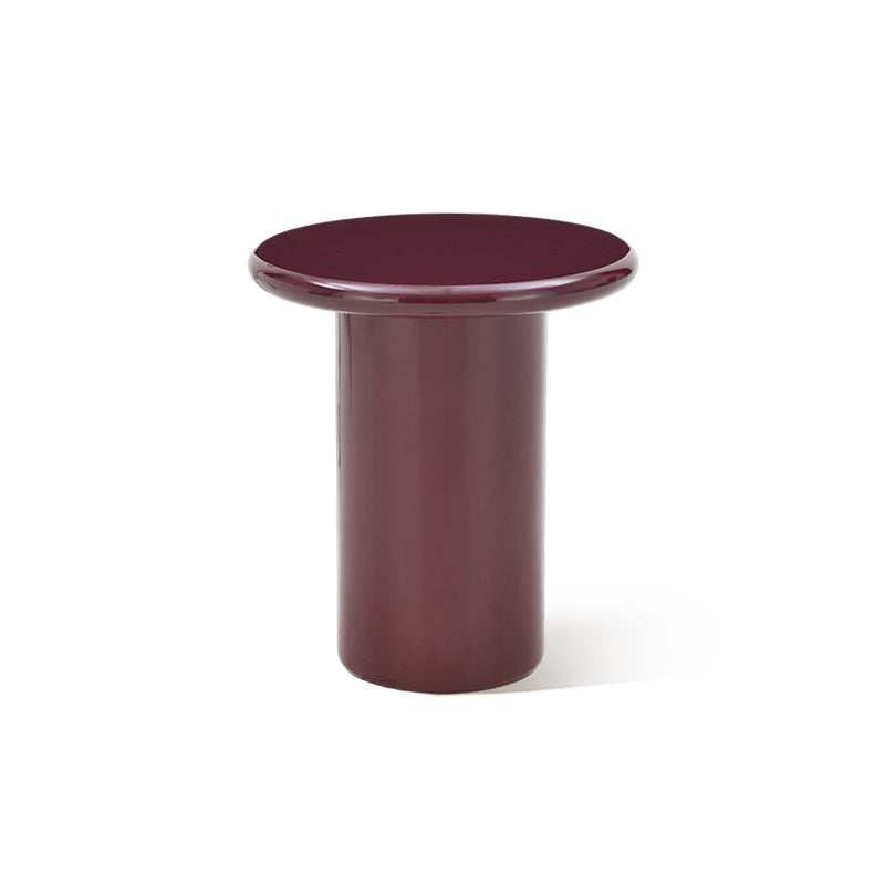 Conjunto de Mesa de Centro Redonda Aine Chelsea [Vermelho púrpura] [Brilhante e fosco]