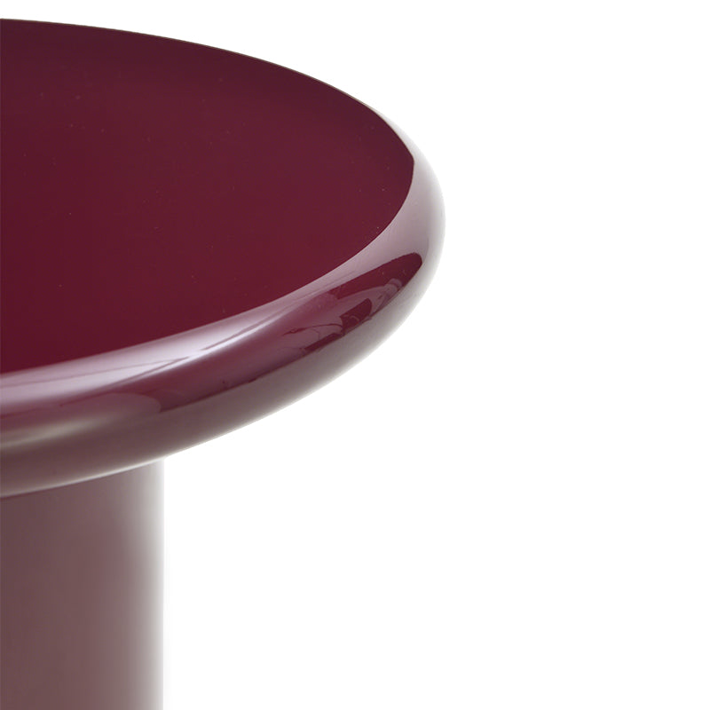 Conjunto de Mesa de Centro Redonda Aine Chelsea [Vermelho púrpura] [Brilhante e fosco]