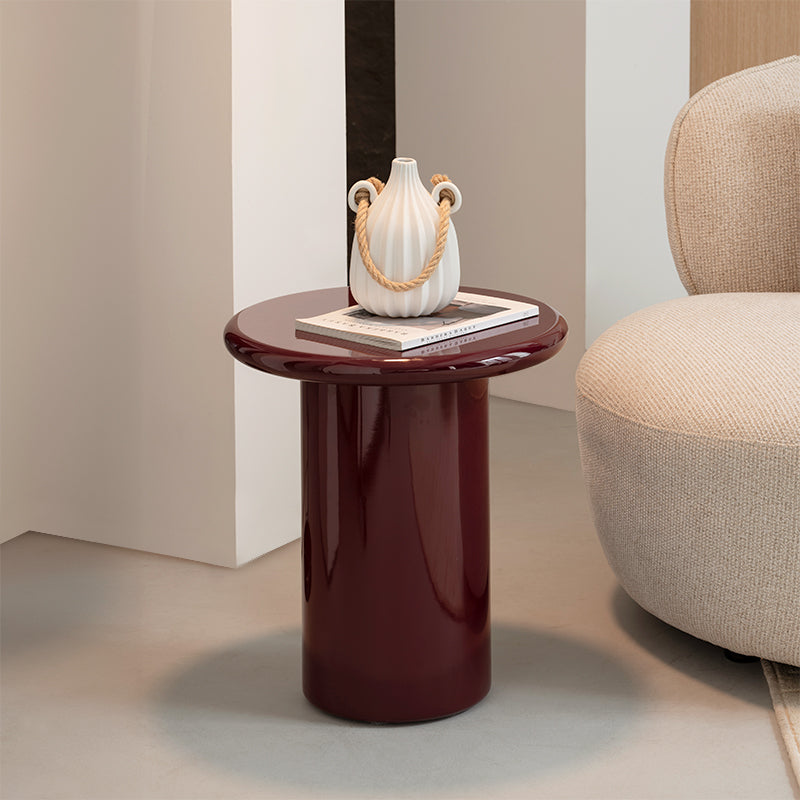 Mesa de Apoio Redonda Orin [Vermelho Púrpura] [45 cm]